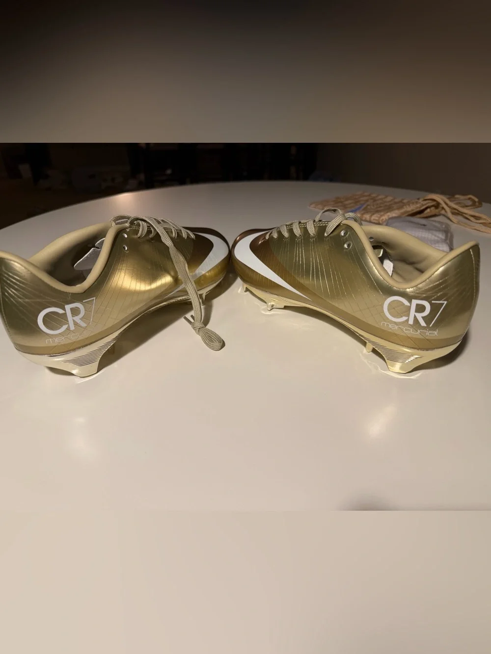 Nike Mercurial Superfly 1 RGN FG SE CR7 Metallic Gold Star IQ2995-900 Size 9.5